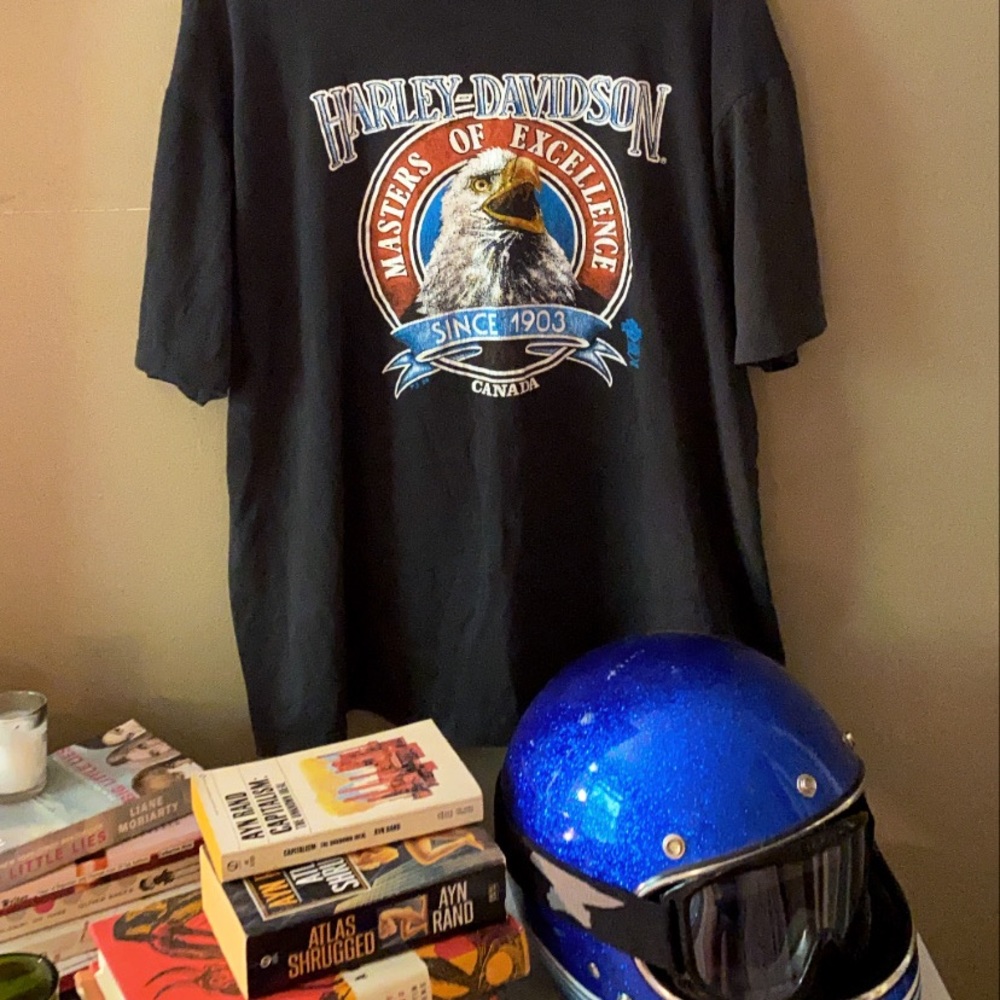 WORN TO SEE-THRU VINTAGE HARLEY TEE